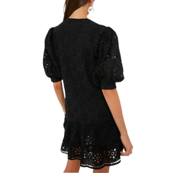 Bell By Alicia Bell Popover Mini Flounce Embroidered Eyelet Dress - Picture 3 of 10